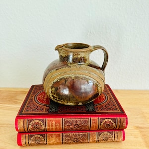 Studio Keramik Krug vom Designer Aage Würtz Bauchige Danish Design Vintage Vase 1960er Jahre Minimalistisches Dekor Retro Skandi Henkelvase