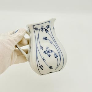 ヴィンテージミルク缶、青と白の玉ねぎ柄、セラミック製、カントリースタイル、ファームハウススタイル、ドイツ製、0.5リットル