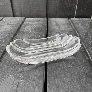 Vintage Banana Split-skål, pressat glas, dessertskål från 1960-/70-talet, retro glasskål, smyckeskål från mitten av århundradet