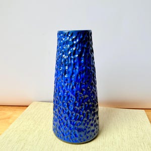 Wächter Unterglinde Vase Rare Vintage WGP Vase Handcrafted Textured Ceramic Bold Blue Mid-Century Collector’s Piece West German Pottery