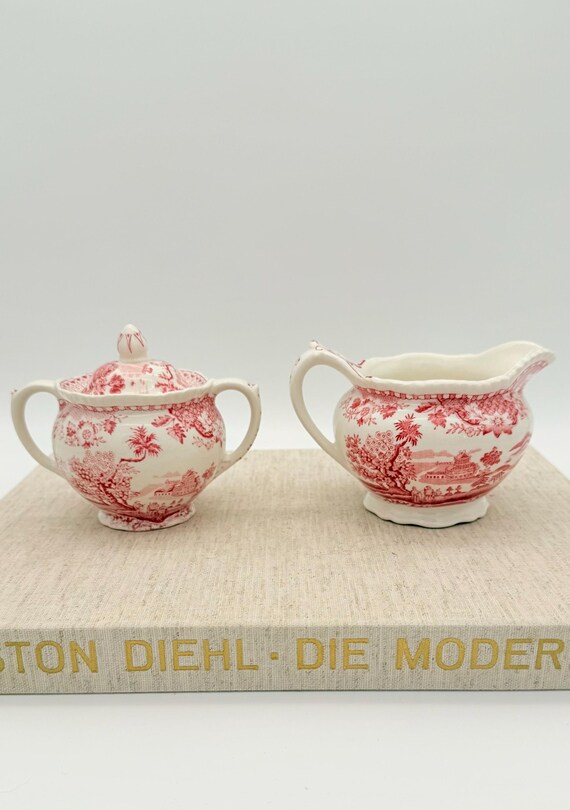 Vintage Milk Jug and Sugar Bowl From England Wood & Sons