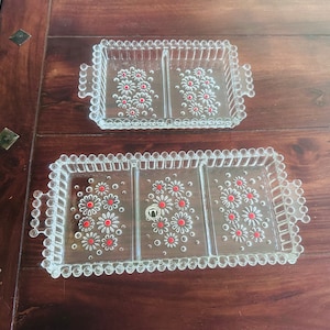 Vintage Walther Glass "Fabiola" Serving Bowls - Set of 2 from the 70s - Made in West Germany | Decorative Crystal Glass Retro Bowls