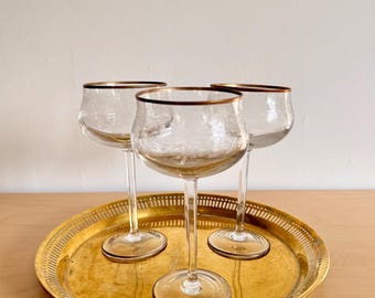 small wine glass Hand-Blown Ribbed Aperitivo/Wine Glass Small