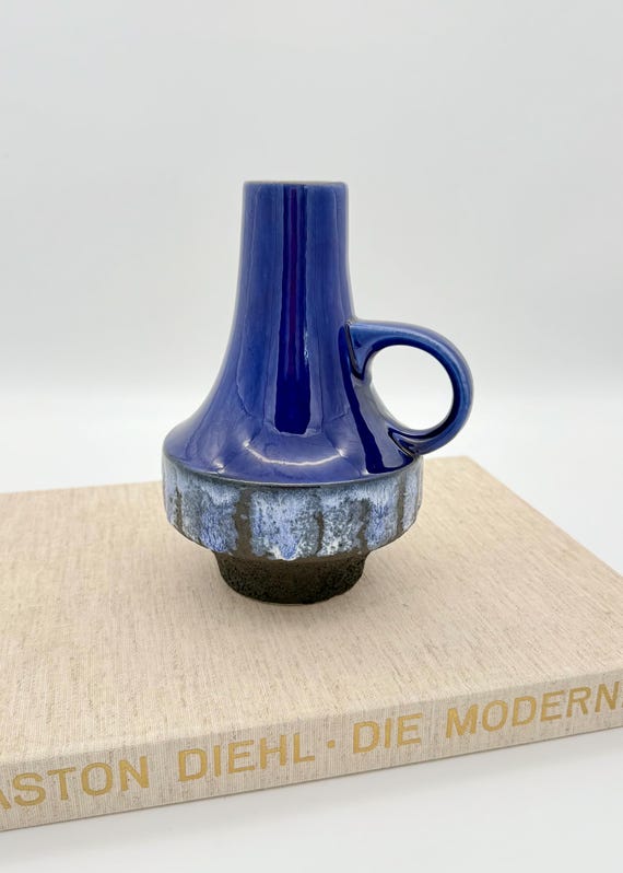 ブルー FAT LAVA ヴィンテージ花瓶 Carstens Tönnieshof W. ドイツ製