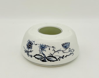 Scaldavivande vintage Triptis con motivo a cipolla, in porcellana blu e bianca, sottobicchiere termico