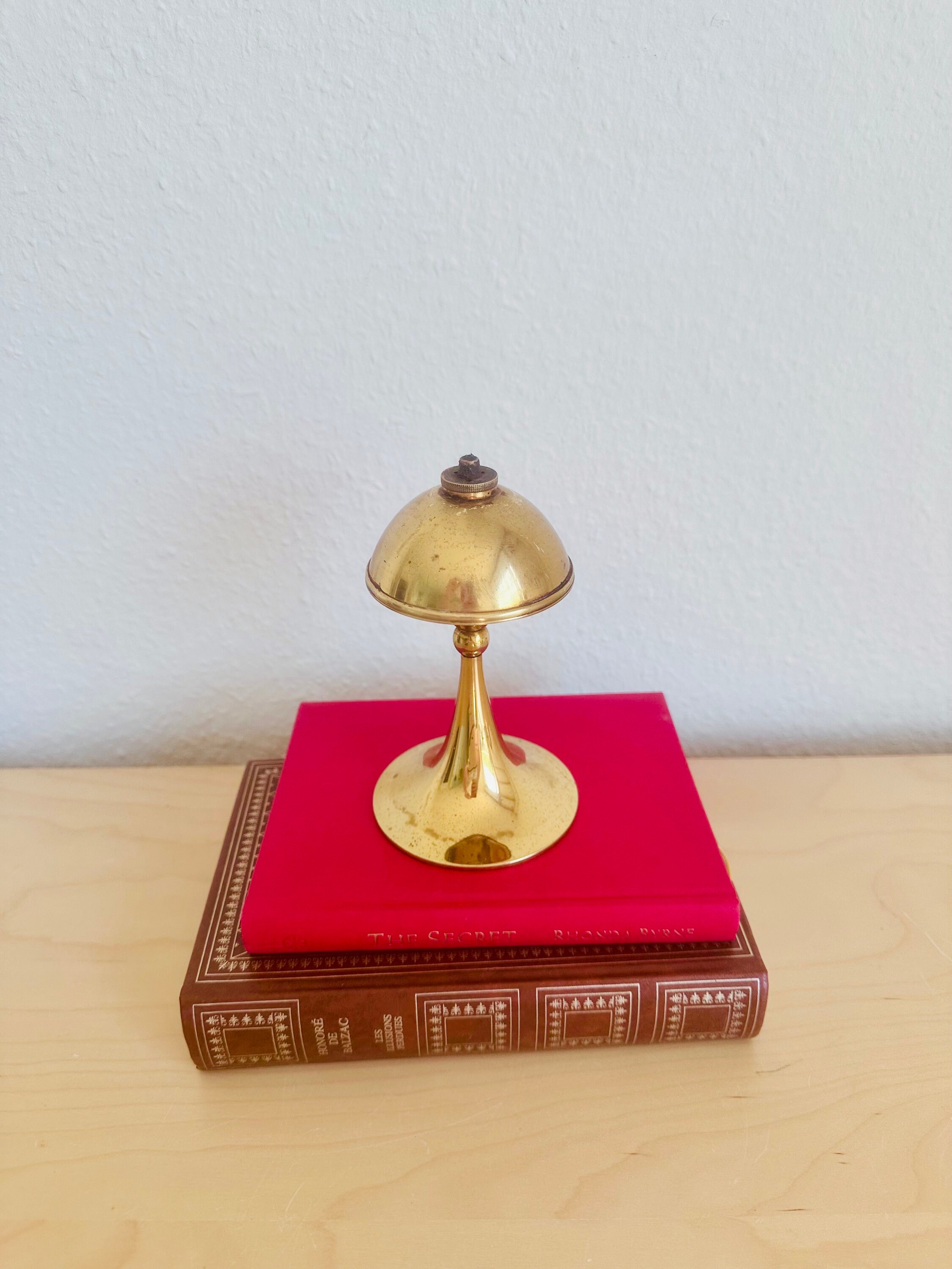 Mushroom-Shaped Danish Vintage Oil Lamp by Design Hejl | Classic Mid-Century Mushroom Lamp from the 1970s | Decorative Retro Brass Oil Lamp