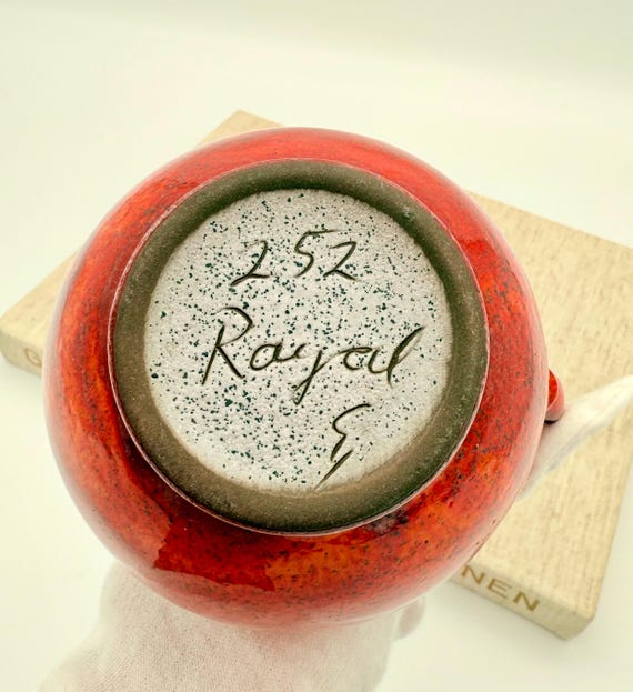 稀少　ロイ マーティン 花器 花瓶 ロイヤルシリーズのレッドセラマーノヴィンテージ花瓶、ミッド