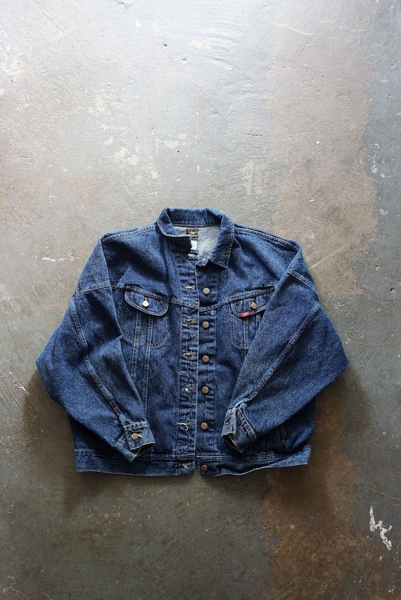 1980s Lee dark wash denim jacket | vintage 80s Lee