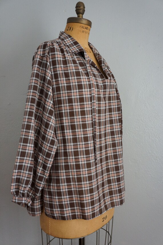 1970s Levi's Plaid long sleeve top | vintage 70s … - image 4