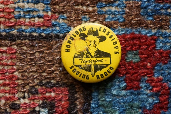 1950s Hopalong Cassidy pinback button | vintage 5… - image 1