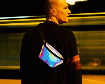 Rainbow Reflective Hip Bag - Pouch