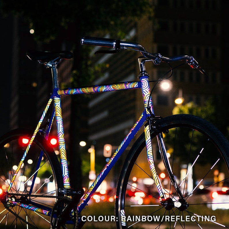 DIY Reflective Bicycle Sticker Kit Bicycle Foil Reflective Etsy