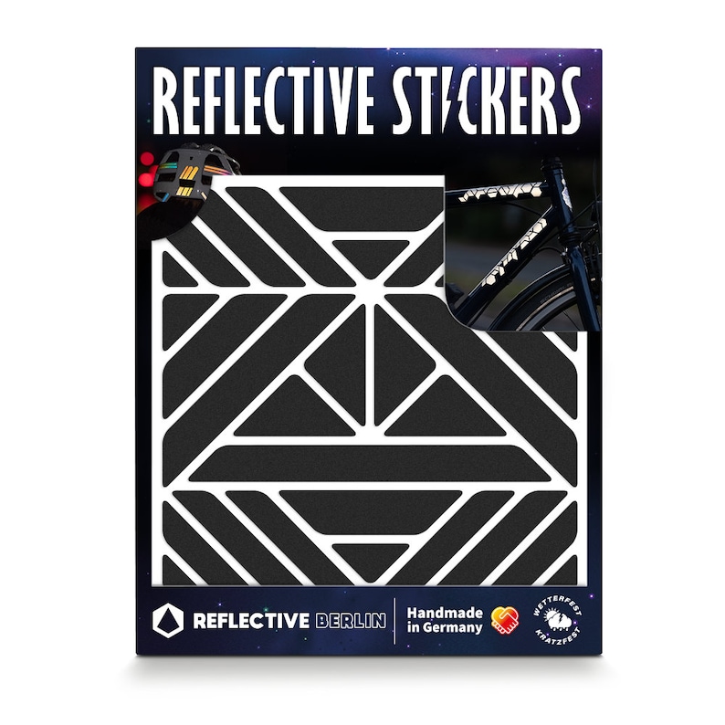 Reflective Stickers - Delta Black