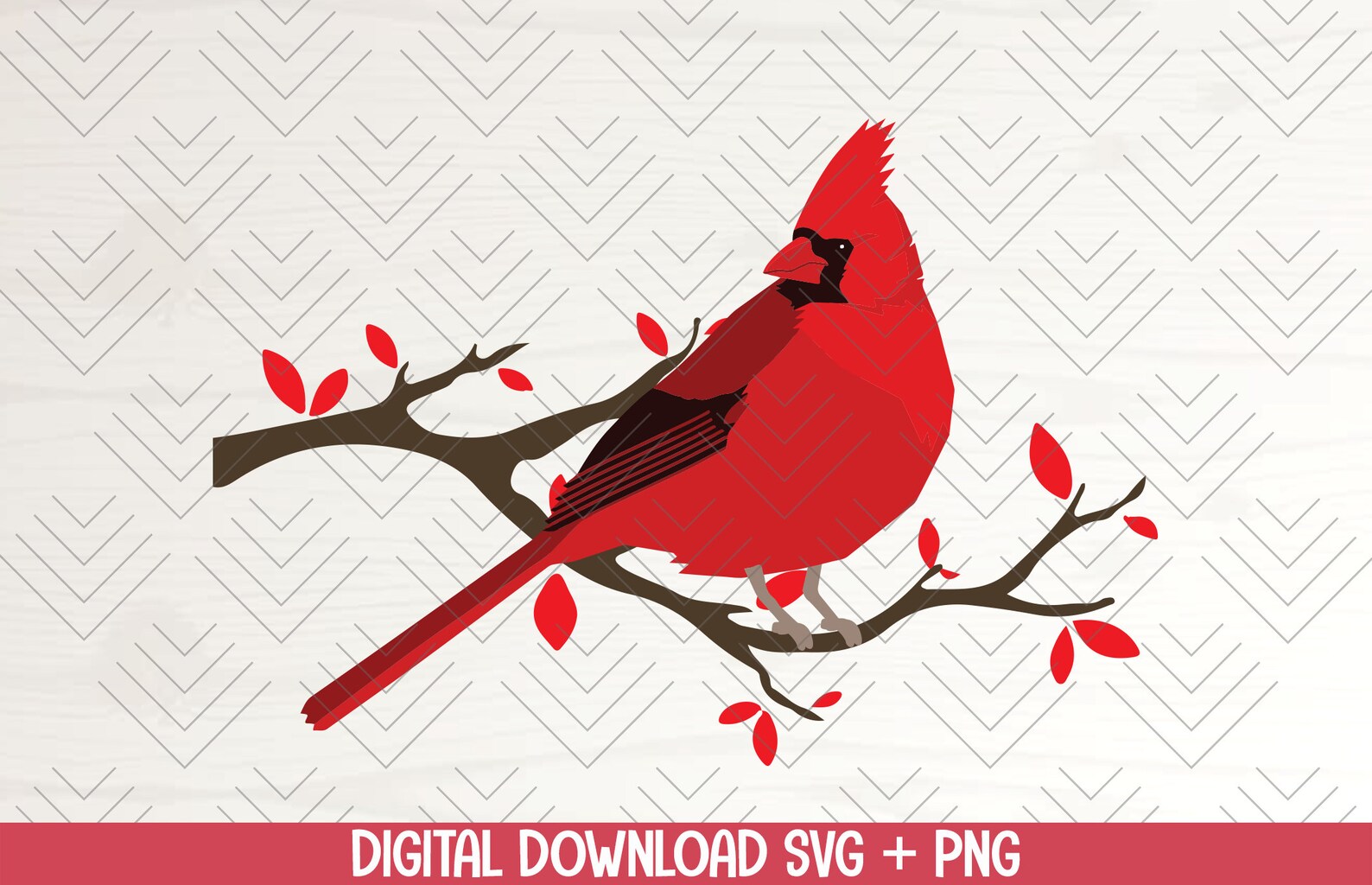 Cardinal Bird SVG PNG Winter Svg Cardinal on Branch SVG | Etsy
