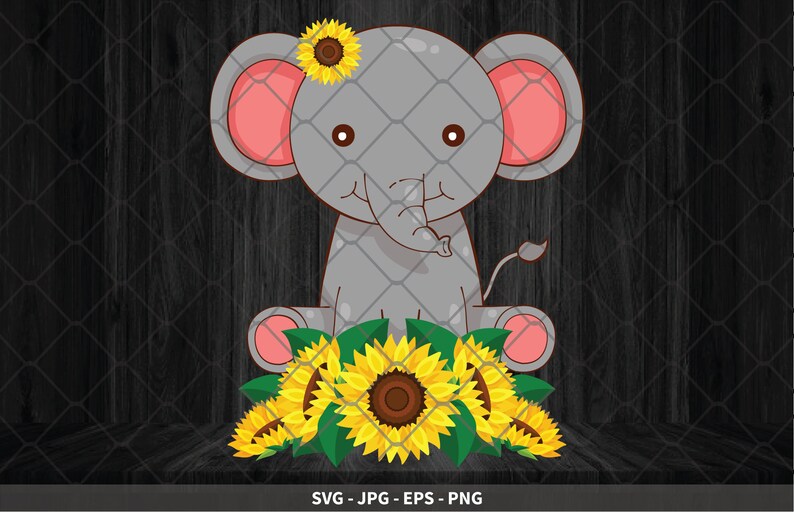 Free Free 67 Elephant Sunflower Svg SVG PNG EPS DXF File