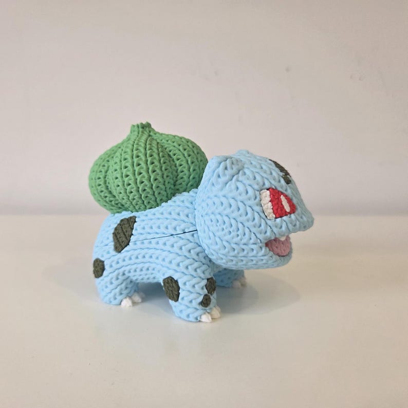 Bulbasaur 3D Printed Crochet Pattern Collectible | Pokemon Anime Desk ...