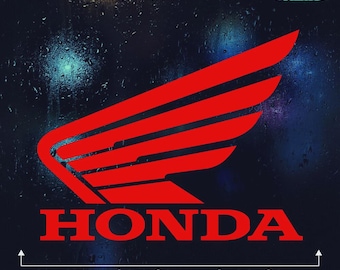 2 x HONDA WING Bike Motorcycle Helmet Tank Wings Car Sticker Window Decal