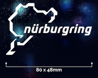 2 x NURBURGRING Car Sticker Vinyl Decal Motorsport Race Track Day Bumper Window