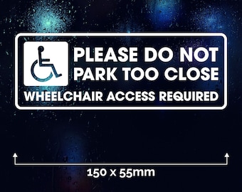 WHEELCHAIR ACCESS REQUIRED Car Window Bumper Sticker Disabled Blue Badge Decal