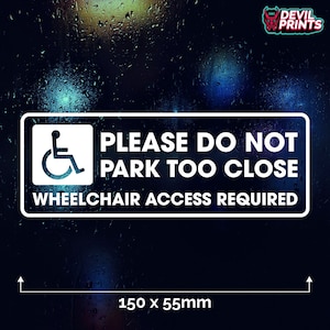 WHEELCHAIR ACCESS REQUIRED Car Window Bumper Sticker Disabled Blue Badge Decal