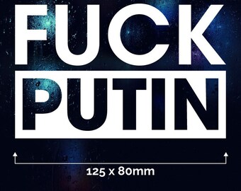 UKRAINE F*CK PUTIN Car Vinyl Sticker Window Bumper Nato Help Stop War Support