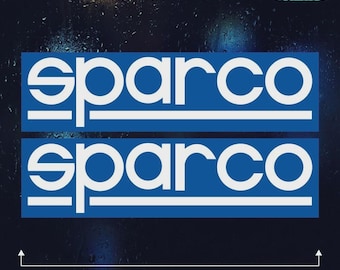 2 x SPARCO Car Vinyl Stickers – Motorsport Decals (150mm)
