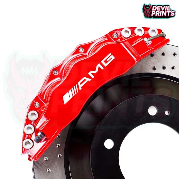 Mercedes Benz Style Brake Caliper Decals Stickers AMG A45 C63 (x 6 Mercedes Benz Style Brake Caliper Decals Stickers AMG A45 C63 (x 6