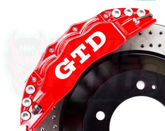 Set of 6 x GOLF GTD Decals Brake Caliper Vinyl Stickers Graphics VW Polo