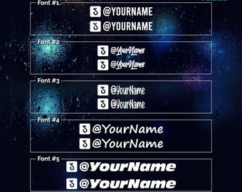 2 X Tiktok Personalised Name Car Sticker Vinyl Decal