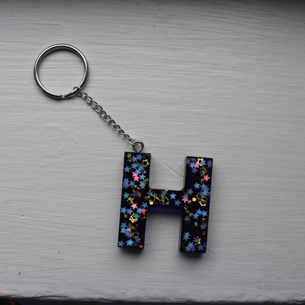 Resin Letter H Key Chain