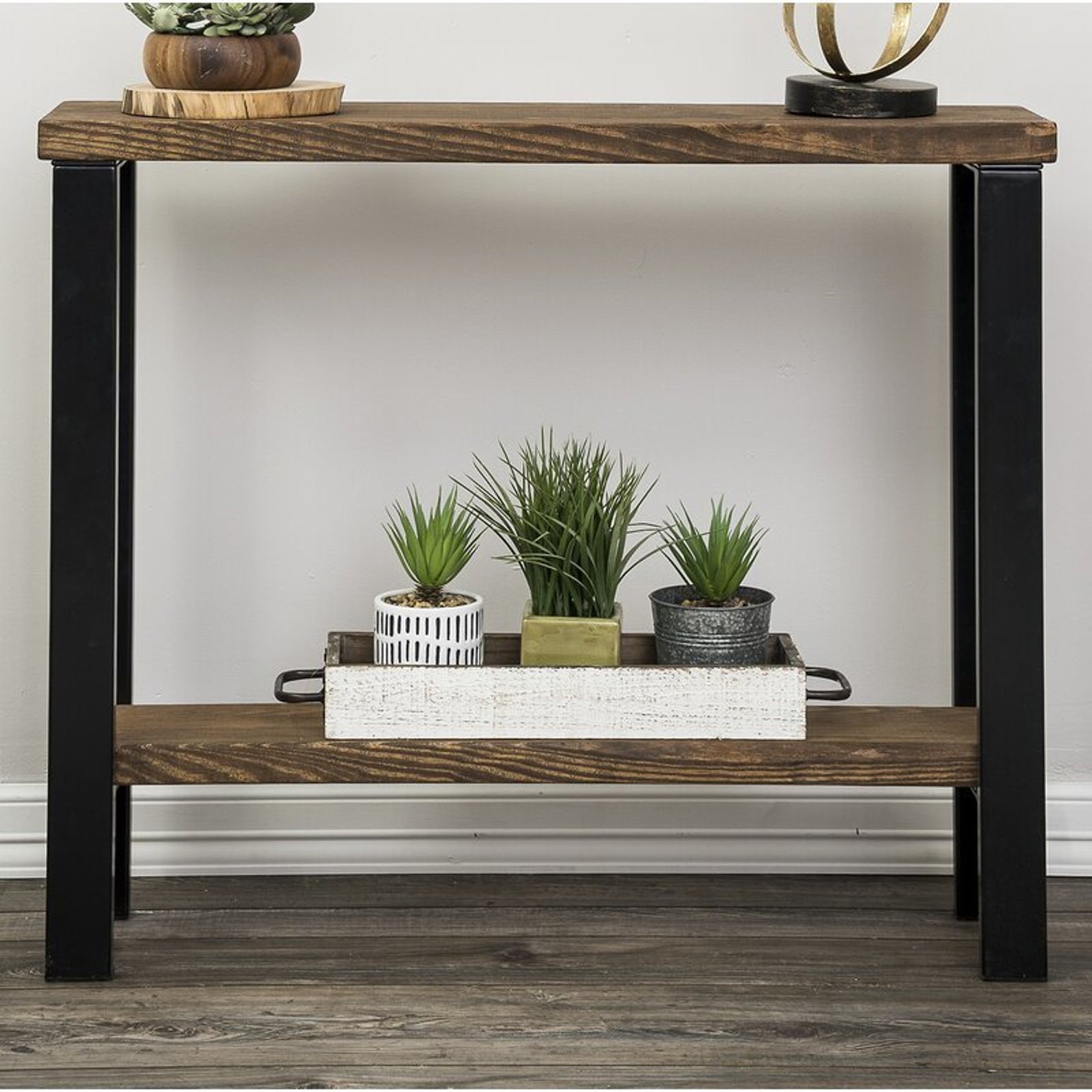 Narrow Console Table Wooden Console Table Solid Wood Console Etsy
