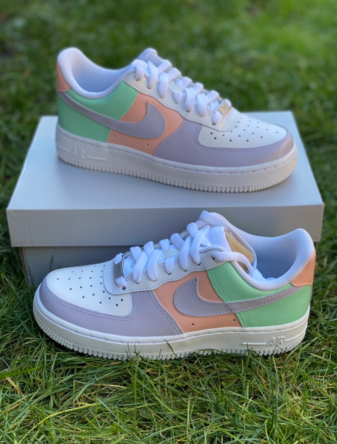 Green and Orange AF1 Custom – Art2Soles