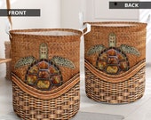 turtle faux rattan wicker Laundry Basket 527 Storage bin, Rattan Basket, Craft storage, Toy Storage, Gifts for mom,Laundry Hamper