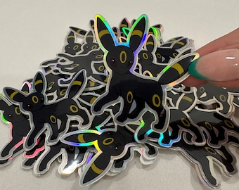 ブラッキー ホログラフィック ビニール ステッカー - Etsy 日本