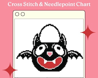 NEEDLEPOINT CHART: Vintage Halloween Bucket Needlepoint Canvas Halloween Cross Stitch Patterns | Digital Download PDF