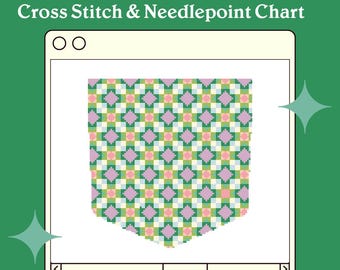 NEEDLEPOINT CHART: Quilt Patterns Pocket Needlepoint Charts Quilted Cross Stitch Pattern for Upcycle Quilt Patterns PDF Digital Download