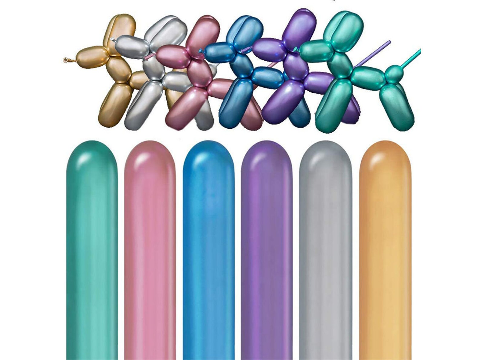 260 Balloons Metallic Long Balloons for Twisting Animals Etsy