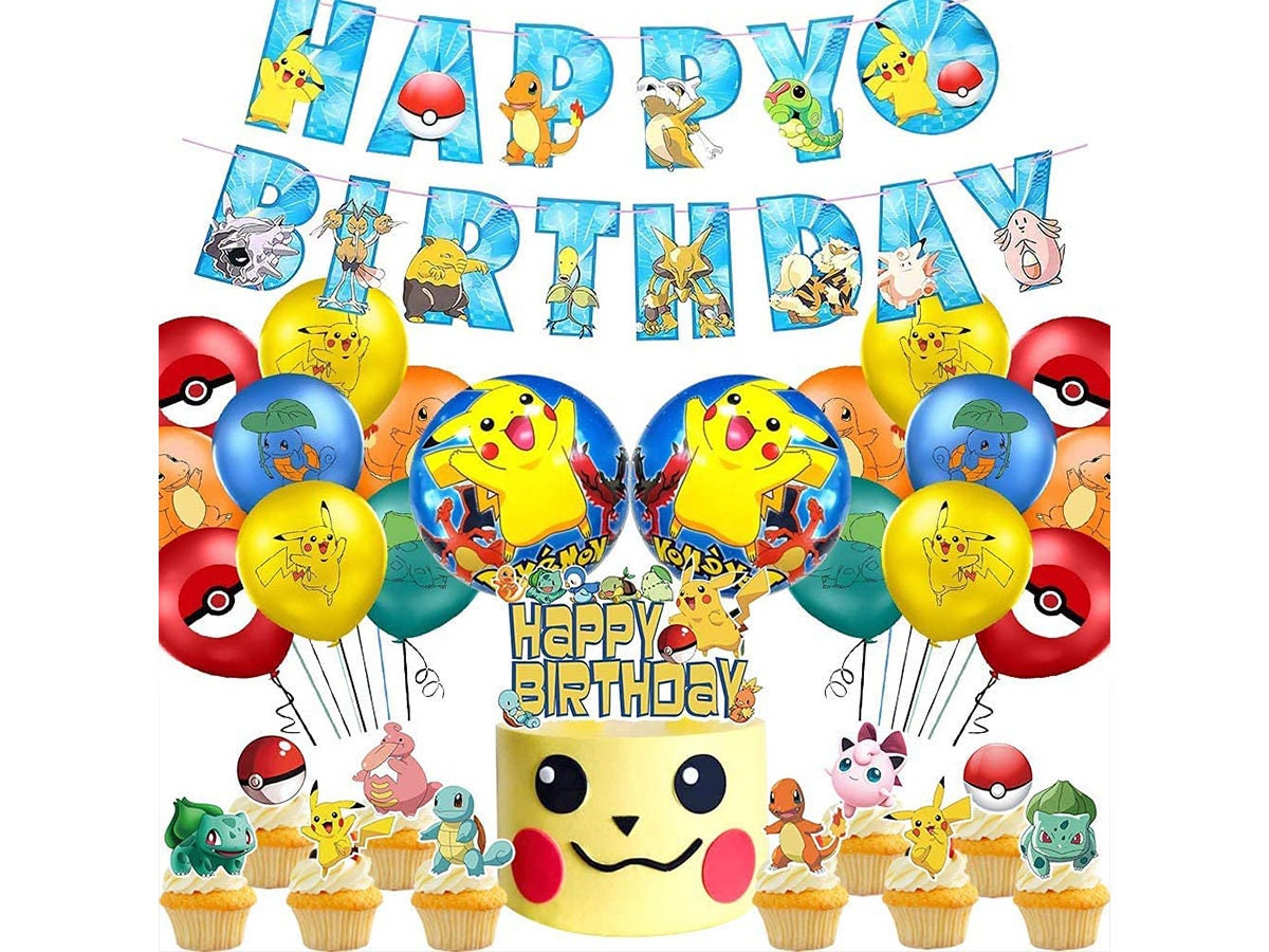Poke-mon Birthday Party SuppliesPikachu Theme Birthday Party | Etsy