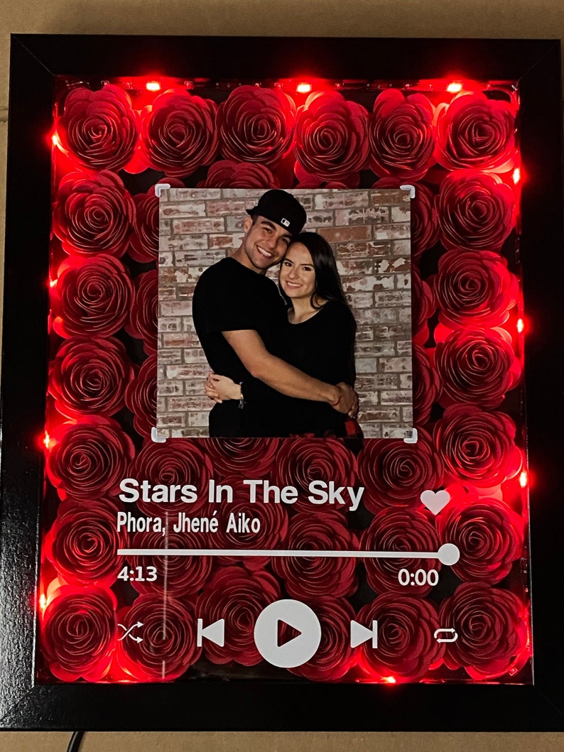 Song Name Shadow Box With Led Lights / Song Frame With Etsy Hong Kong