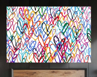 Abstract Heart Art Etsy