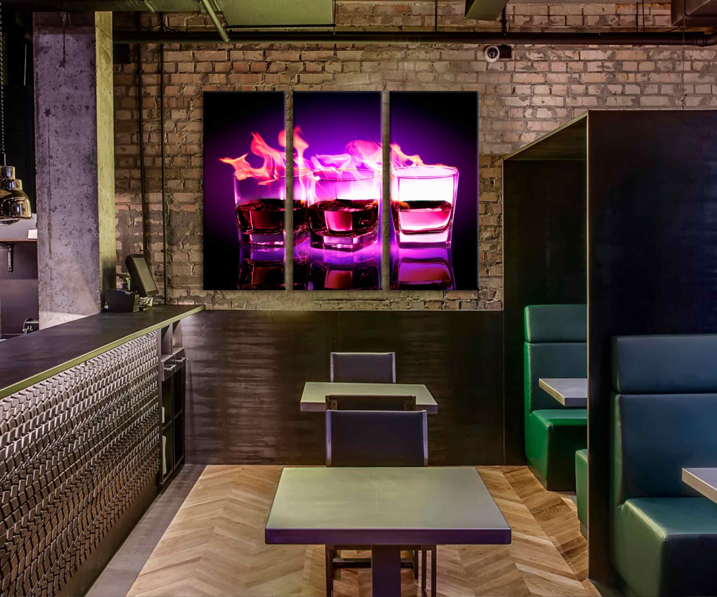 Bar wall decor Kitchen art print Cocktail print Cocktails Art Etsy