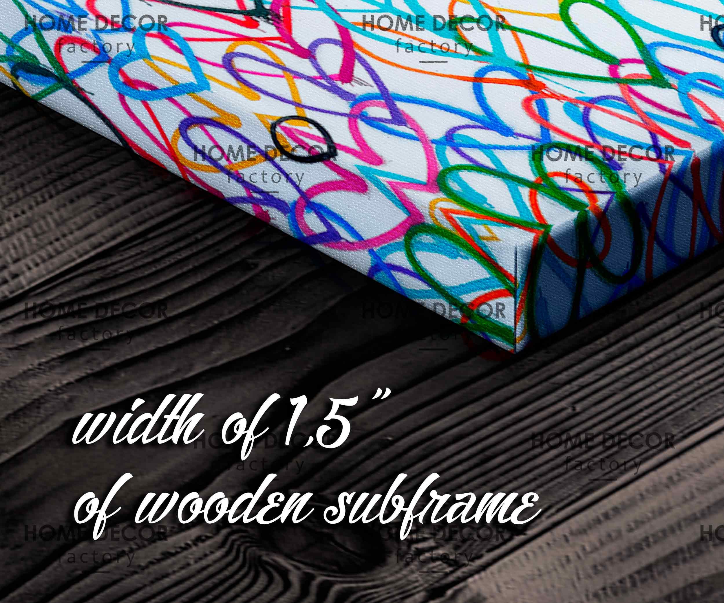 Abstract Canvas Love is Art Love Heart Contemporary Canvas Etsy