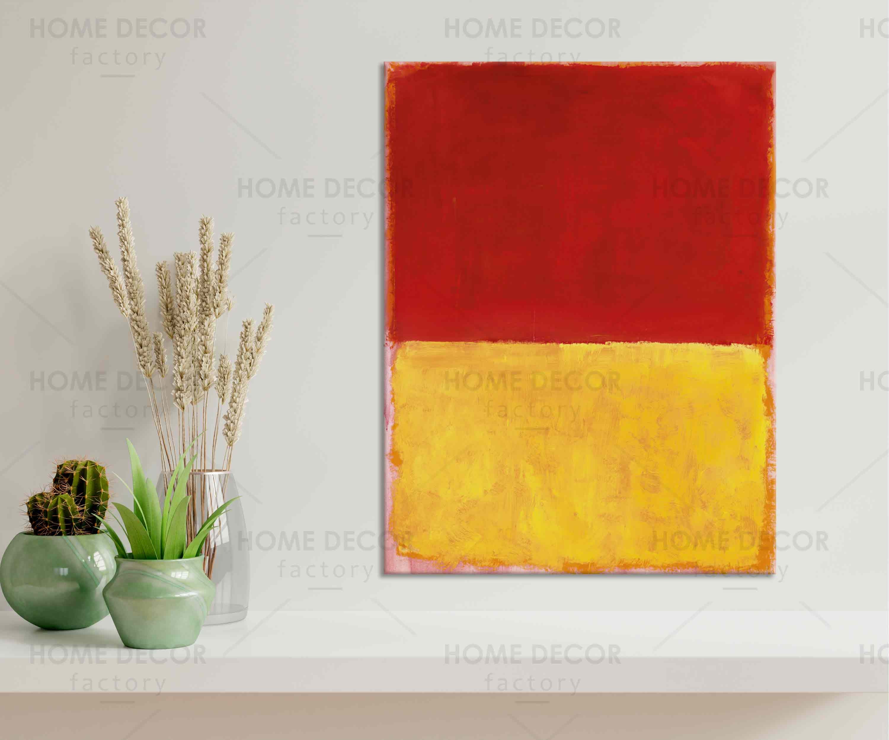 MARK ROTHKO red yellow canvas print Abstract rothko art print Etsy