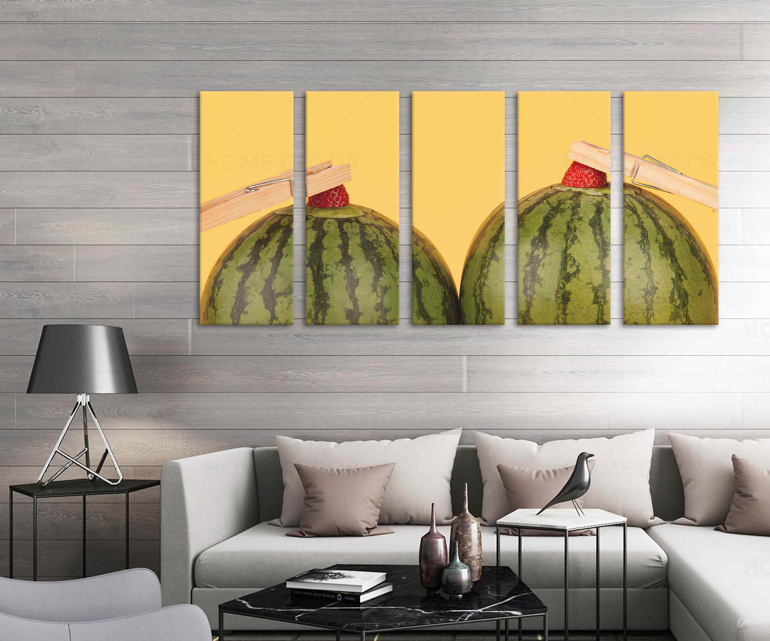 Bright Watermelon canvas print art Fruit Art Print erotic Etsy