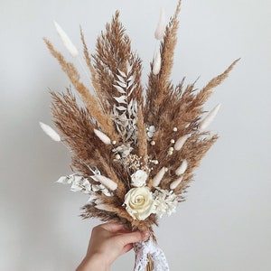 Hochzeitsstrauß, Brautstrauß, Boho Trockenblumenstrauß, Brautjungfer Strauß, Boho Brautstrauß, natürliche Trockenblumenarrangement