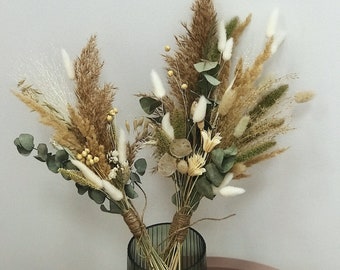 Mini dried flower bouquet for boho wedding, bridesmaid bouquet, flower bunches for table decor centerpieces, natural cake topper