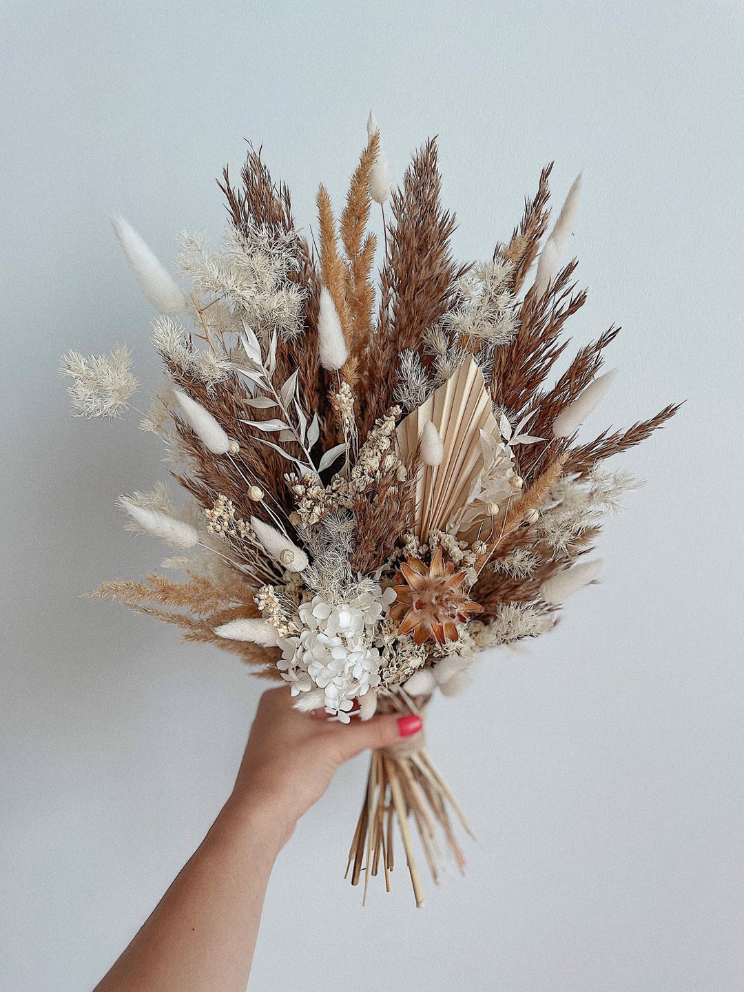 Bridal Dried Flowers Bouquet for Boho Wedding or Home Table - Etsy