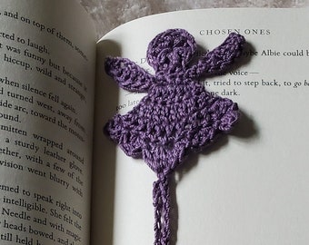 Angel Bookmark, Crochet Bookmark, Delicate Crochet Bookmark, Tassel Bookmark, Gift for Mom, Birthday Gift, Teacher Gift, Reading Accessory