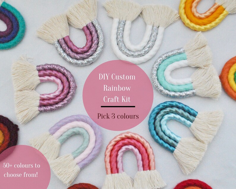 Custom Rainbow Diy Craft Kit Macrame Make 3 Pick R 99 以上節約 A Colours