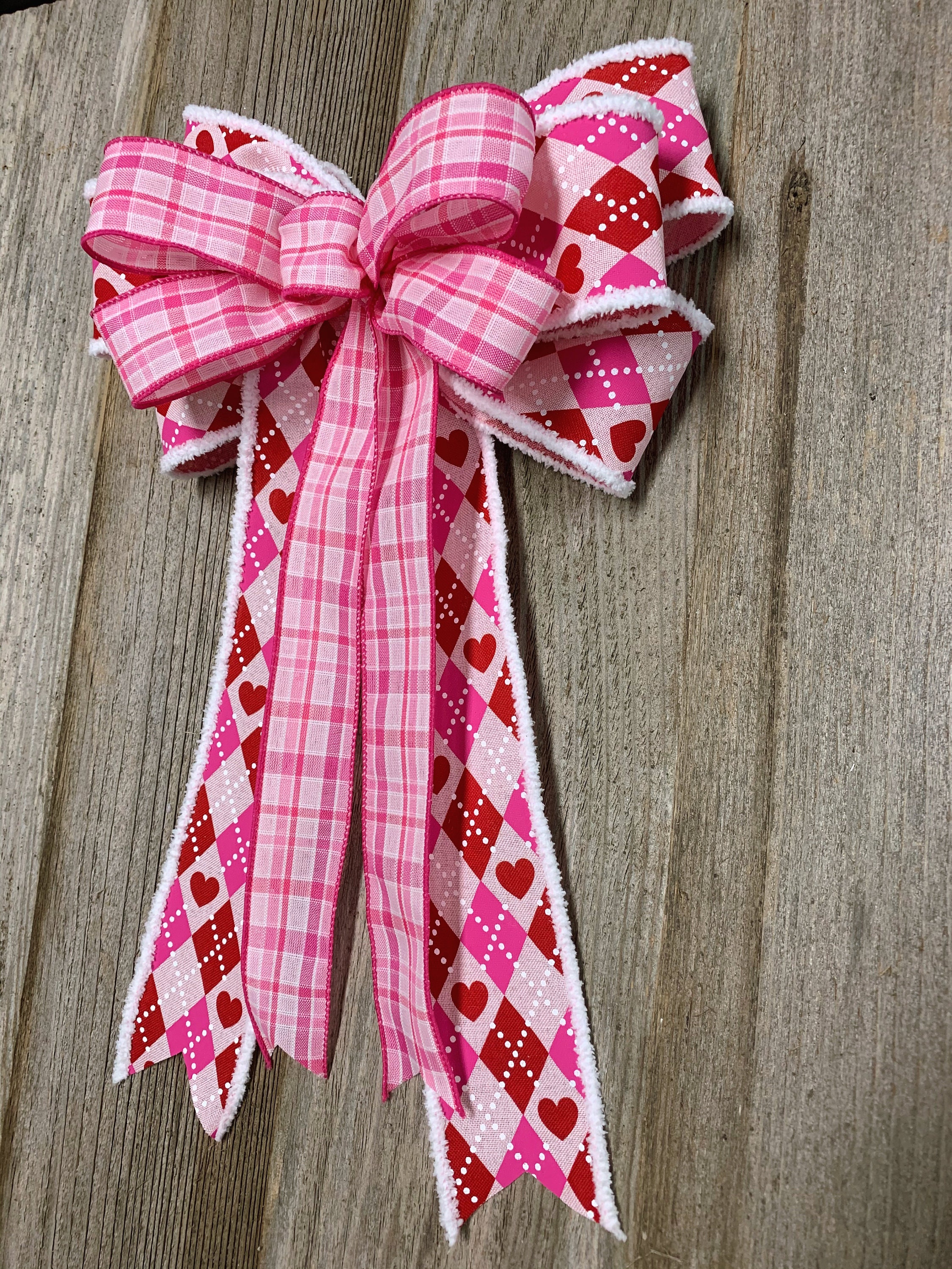 Premade Bow for Wreath Valentines Day Bow Valentines Bow Etsy Australia